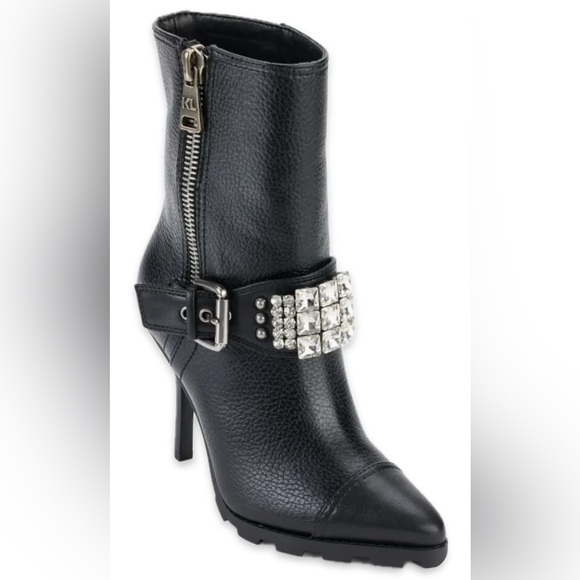 Karl Lagerfeld Shoes - Mable black rhinestone embellished booties
